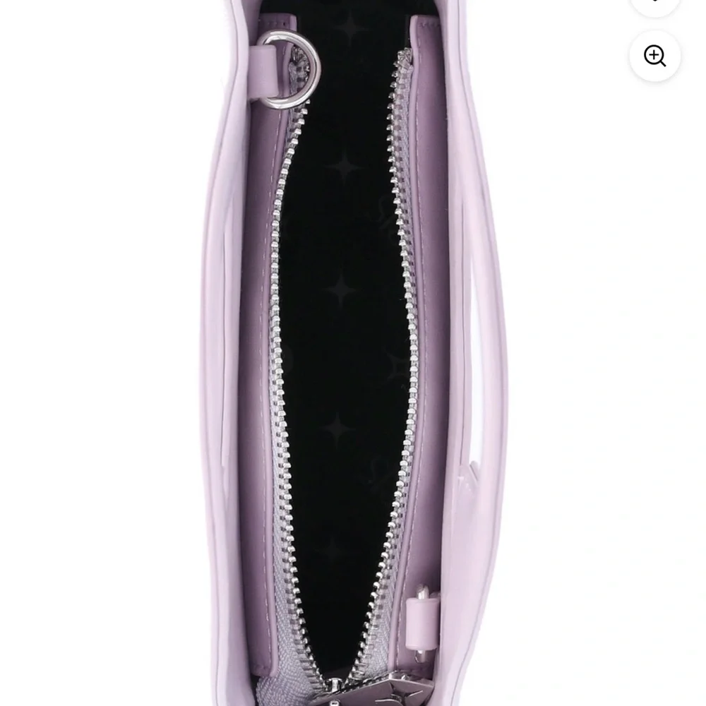 Paris Hilton Lilac Glitter Heart Crossbody Y2K Mini Purse, Purple Shoulder Bag - Picture 4 of 5